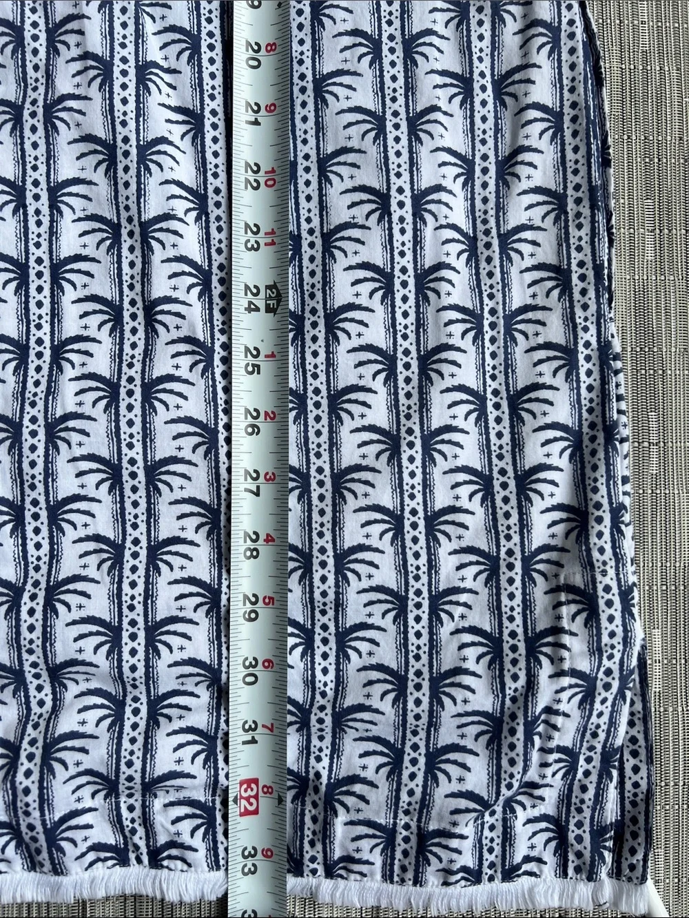 Emily McCarthy Poppy Dress Navy & White Palm Tree Pattern Mini Dress with Collar - Picture 9 of 9